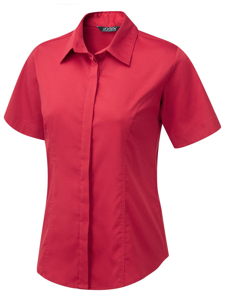 ZOE RED CONCEALED SHORT SLEEVE
