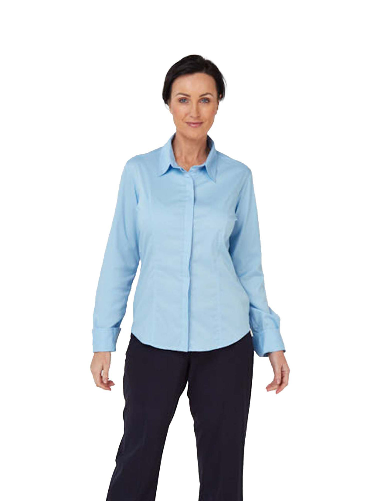 ZOE SKY CONCEALED BUTTON LONG SLEEVE